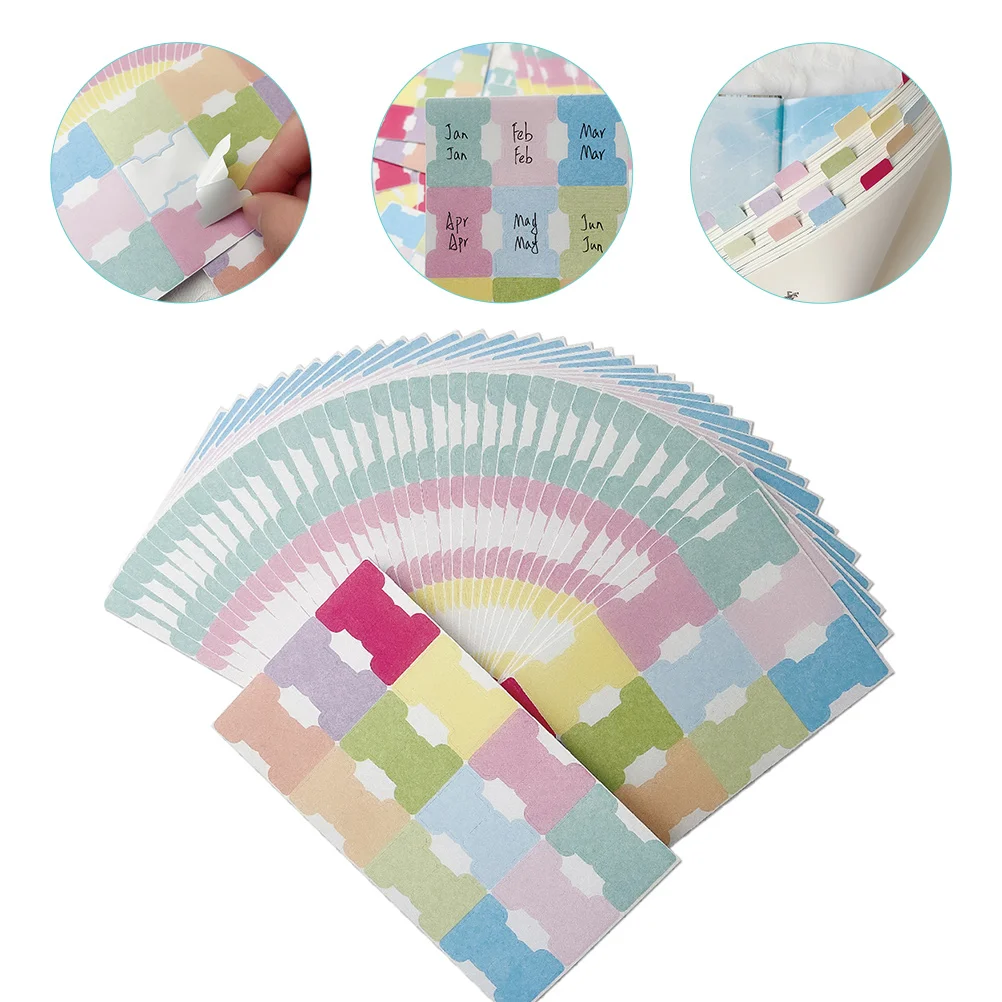 

50 Sheets Sticky Index Tabs Writable Composite Material for Books Office Page Markers Anti Tear Stickers Notebooks