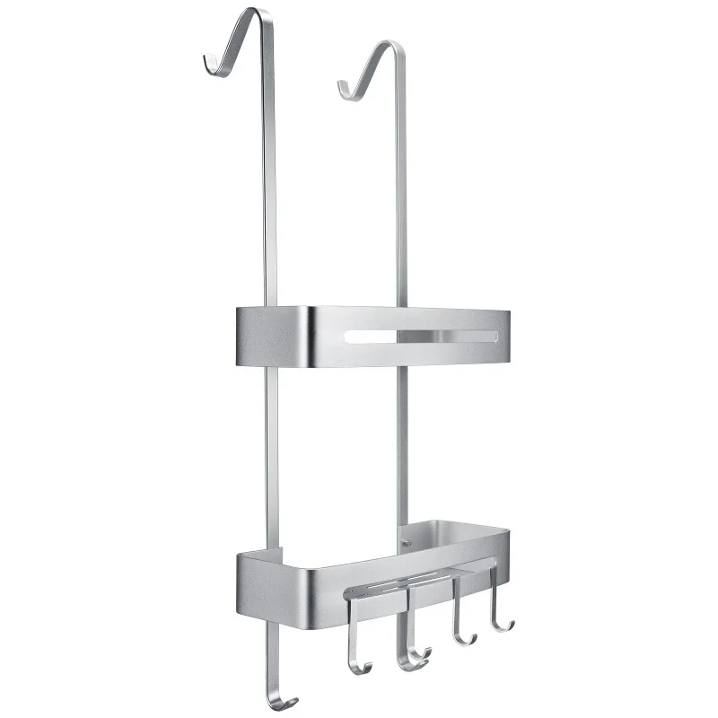 

Stainless Steel Shower Bath Shelf Door Back Storage-fre