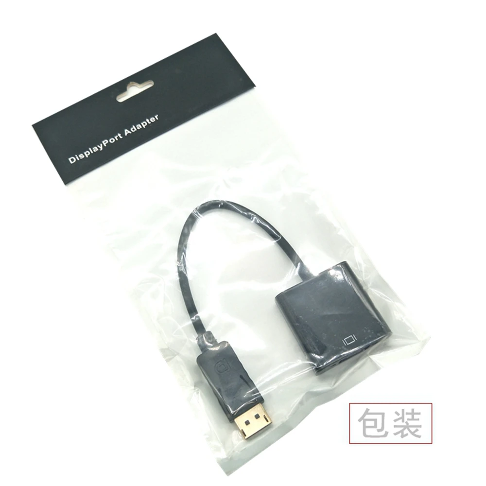 Кабель-преобразователь displayport в разъем VGA для видеокарт и мониторов ноутбуков, HD 1080P, DP в VGA