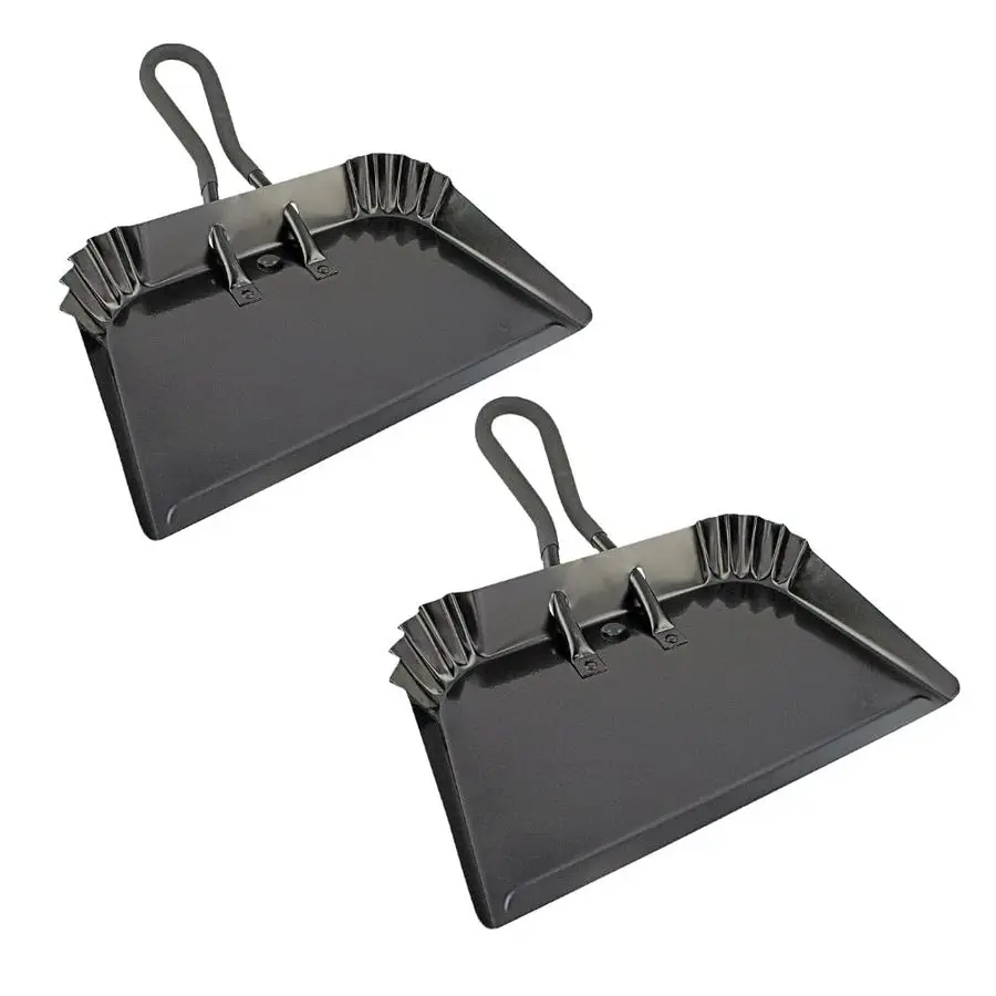 

Extra Large Industrial Metal Dust Pan 17 Pack of 2 Heavy Duty Powder Coated Steel Does Not Chip or Bend Great for Large Cleanups