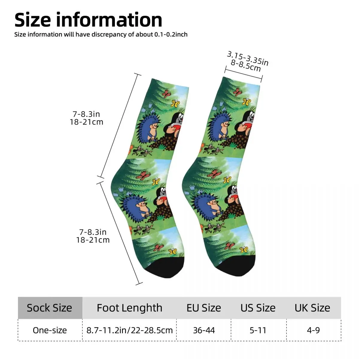 Krtek The Little Mole Unisex Winter Socks Hip Hop Happy Socks Street Style Crazy Sock