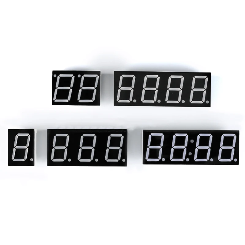 2 Stuks 0.56 Inch Led Display 7 Segment 1 Bit/2 Bit/3 Bit/4 Bit Cijferige Buis Rode Gemeenschappelijke Kathode/Anode Digitale 0.56 Inch Led 7 Segment