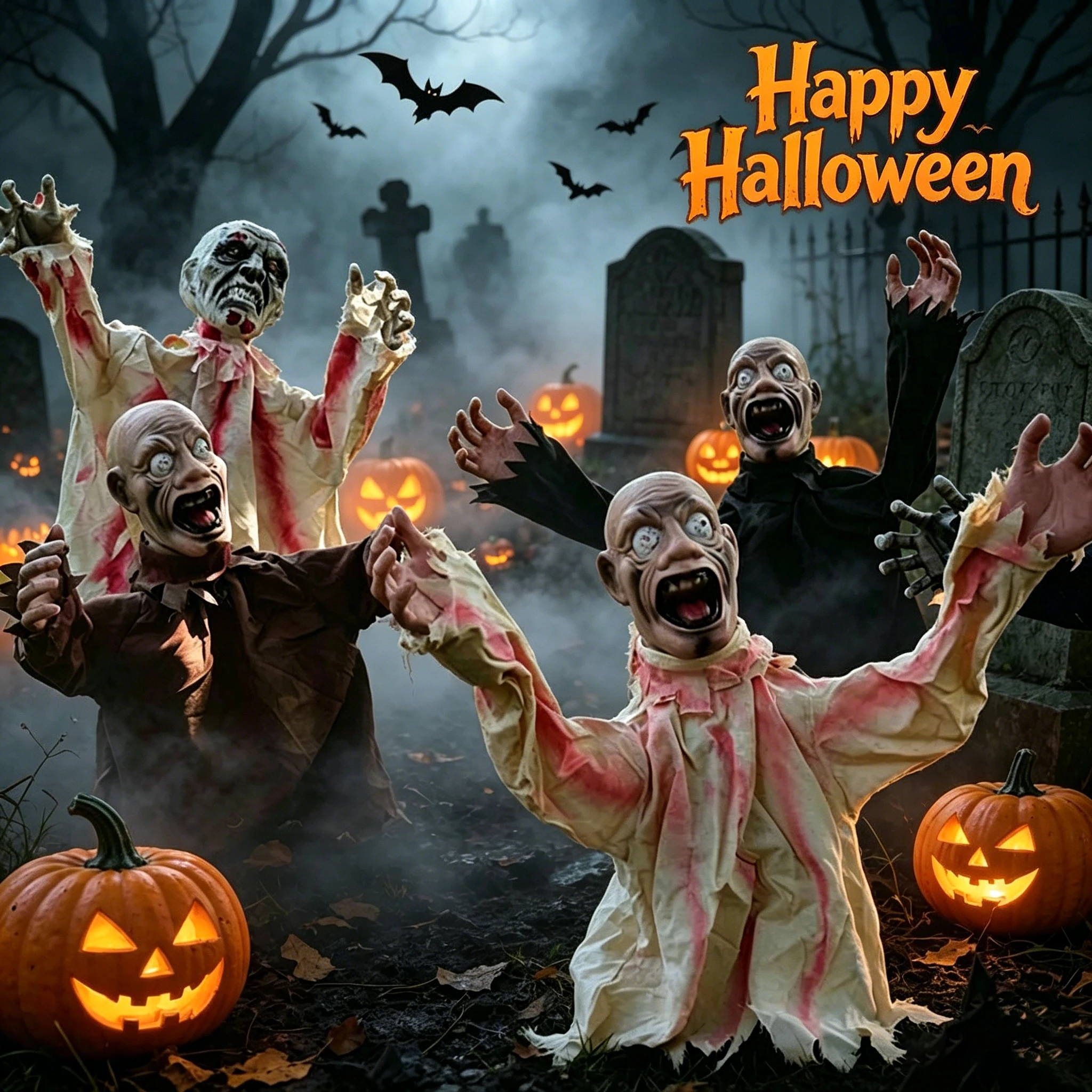 Halloween Sound Emitting Swing Ghost With Red Eyes Sound Control Plug In Outdoor Garden Decor Decoration