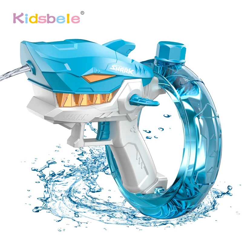 Pistolet à eau électrique en forme de requin, odorà eau cool, jouets d'extérieur, piscine, plage