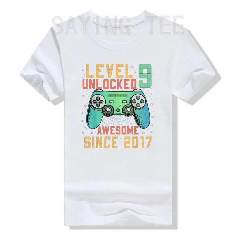 Level 9 Freigeschaltet – Fantastisch seit 2017 Gaming-T-Shirt – Geschenk zum 9. Geburtstag für 9-jährige Jungen – Gamer-T-Shirt – Coole Geschenke für Söhne zum Geburtstag – Detail 15