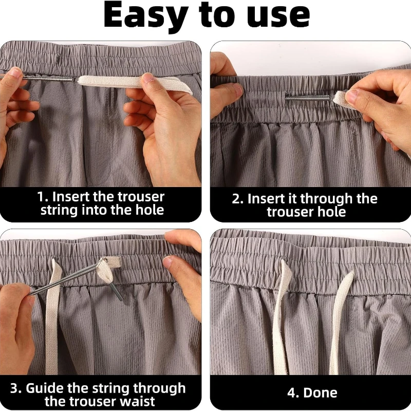 Rope Threading Tools, 3/5/10Pcs Bendable Spring Drawstring Threader