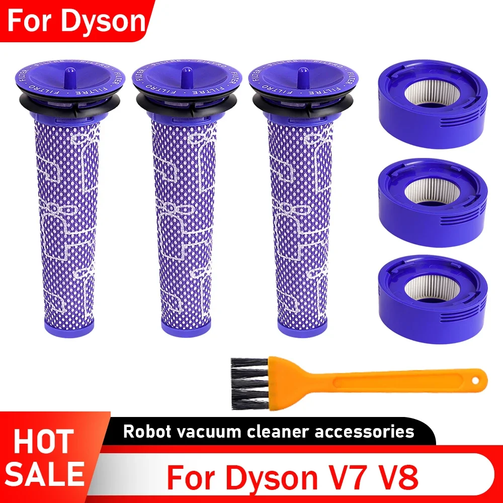 Filter Replacement Vacuum Kit for Dyson V7 V8 Absolute Animal Cordless Vacuum Cleaner Pre-Filter and Post-Filter Spare Parts