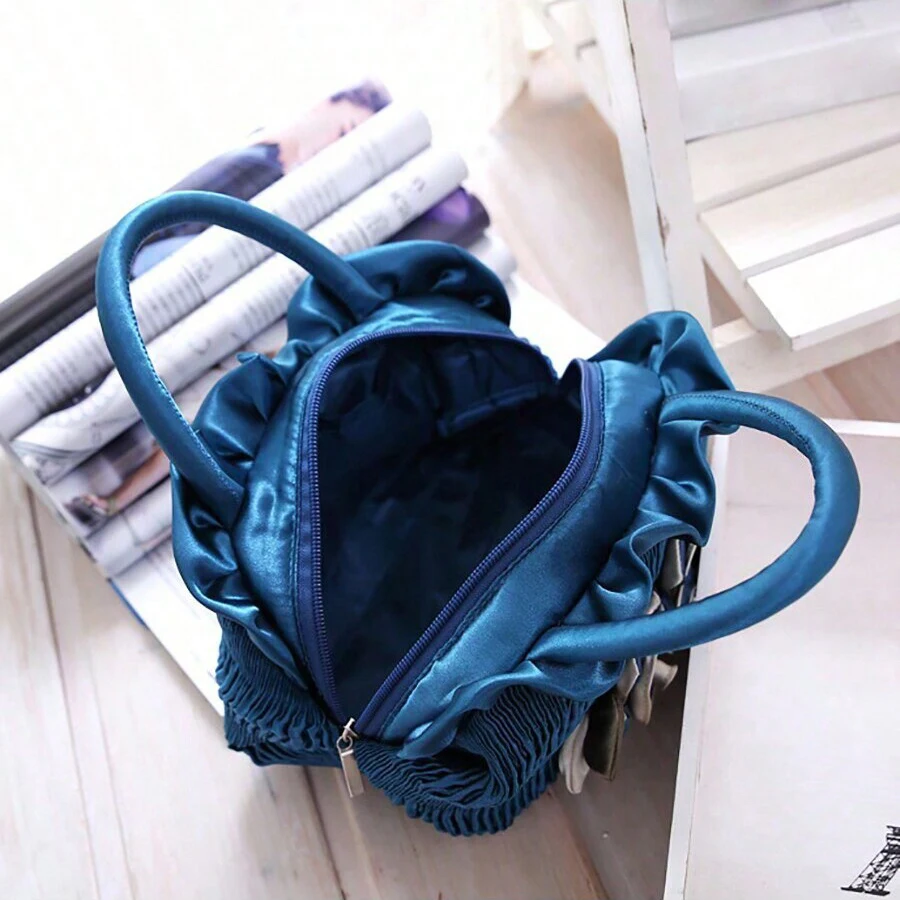 Mobile phone bag - lace flower bag - ethnic style fabric bag - women's handbag view 3