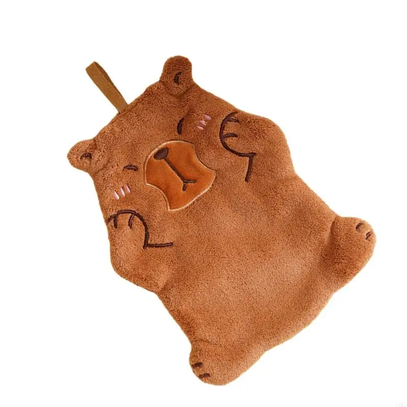 N5KC Decorative and Functional Capybara Shaped Hand Towel for Soft Absorbent Towel