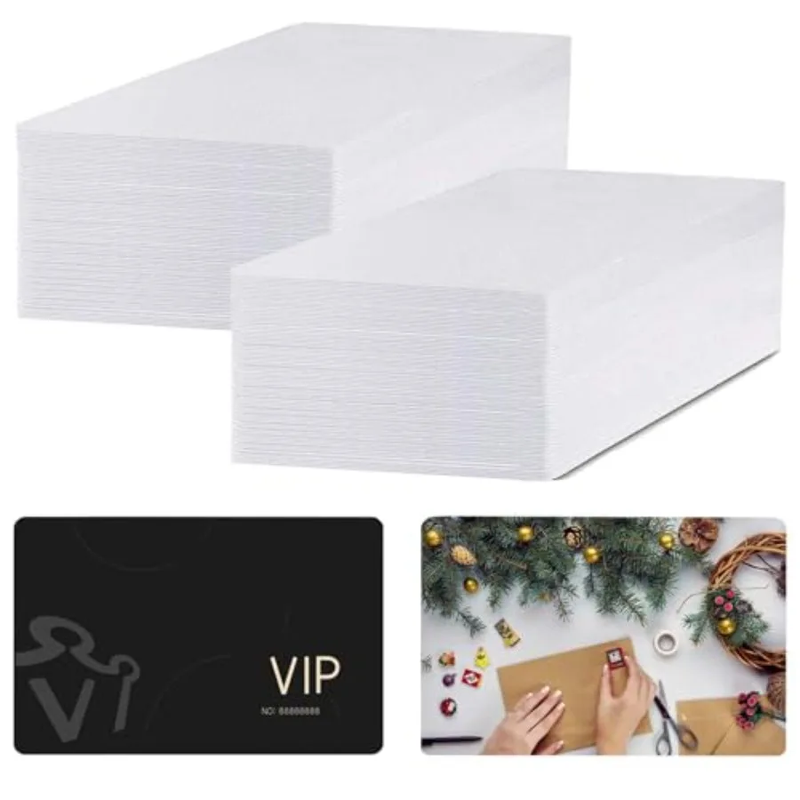 50 Pcs Sublimation Business Cards BlanksCan Transfer Any Picture and Text in the Computer on them.86 x 54 mm 0.24mm Thickness