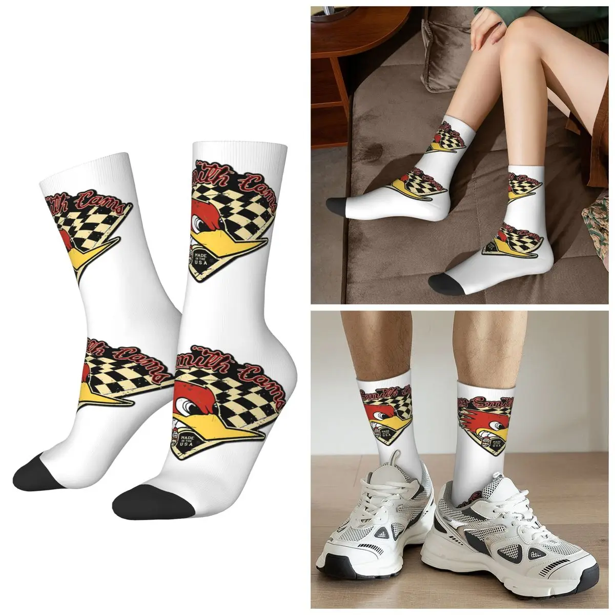 

Всесезонные уличные носки Mr.Horsepower Clay Smith Cams, спортивные носки средней длины в стиле Харадзюку, повседневные чулки для мужчин и женщин, подарки