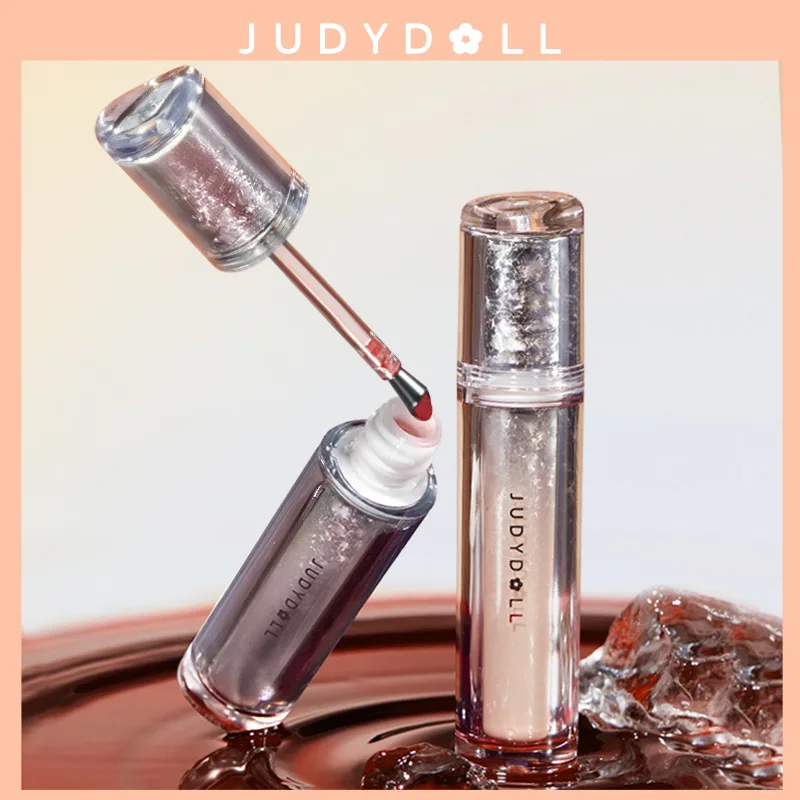 Judydoll Lip Glaze Mirror Shine Watery Lipstick Non-Stick Cup Long Lasting Moisturising Lip Tint Waterproof Makeup Cosmetics