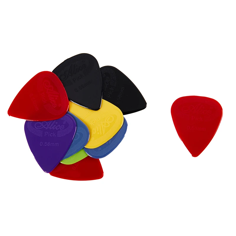 10pcs/pack Guitar Picks Pick Non-slip Black Red 0.58-1.5mm Guitar Picks For Acoustic Electric Guitarra Bass Ukulele Accessories