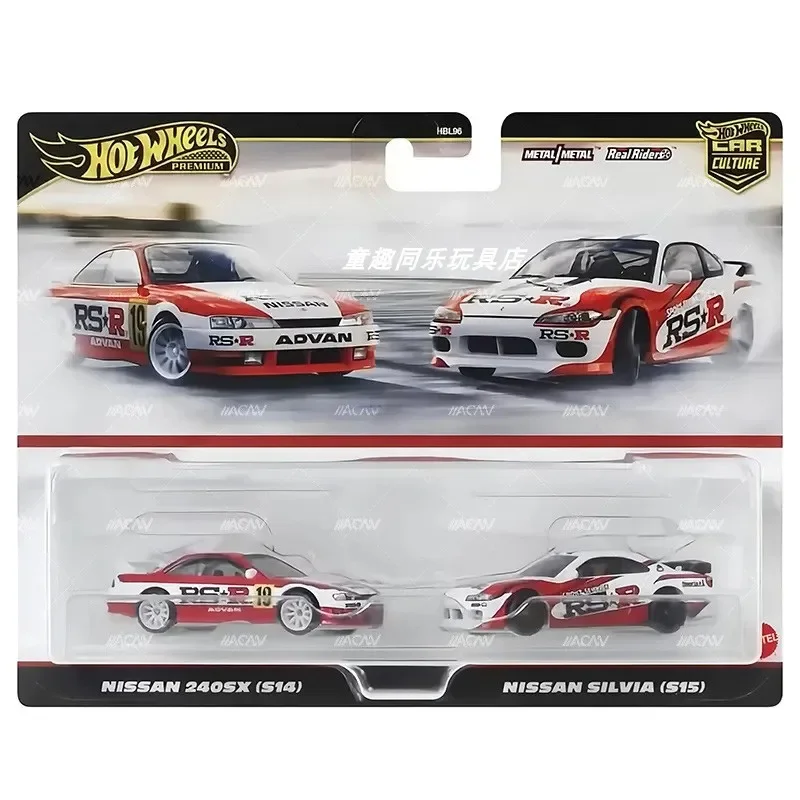 Original Hot Wheels Premium Car Culture Boy Toy 1/64 Diecast Nissan R390 Silvia Corvette Datsun Porsche 993 718 Audi S4 Quattro