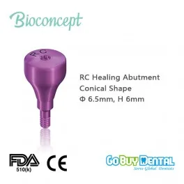 

RC Healing Abutment, conical shape, Φ6.5mm, H6mm (122260)