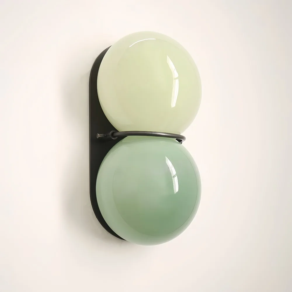 2026 French Cream Mid-Century Green Wall Sconce Vintage Ambient Lamp for Homestay Bedroom Living Room Hallway Vanity Lighting