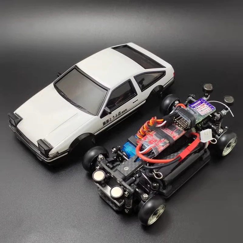 RC Car 1/28 Mini AE86 Drift MINI-D1 MINI-Z 4WD MINI-Q Remote Control Racing Assembly KIT Car Model with Rotary Gyroscope