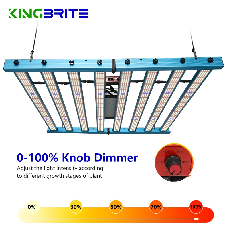 High Efficiency KingBrite 800W LM301H LED Grow Light Bar with Red 660nm UV IR Royal Blue Full Spectrum Quantum bar Grow Lights