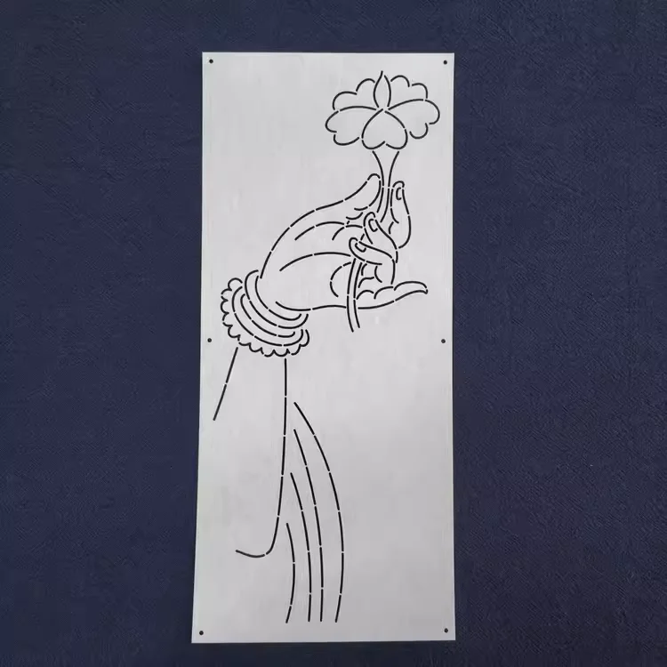 

3 шт./компл. узор руки Будды с цветком, шаблон для вышивки Сашико, мягкий шаблон для вышивки Сашико