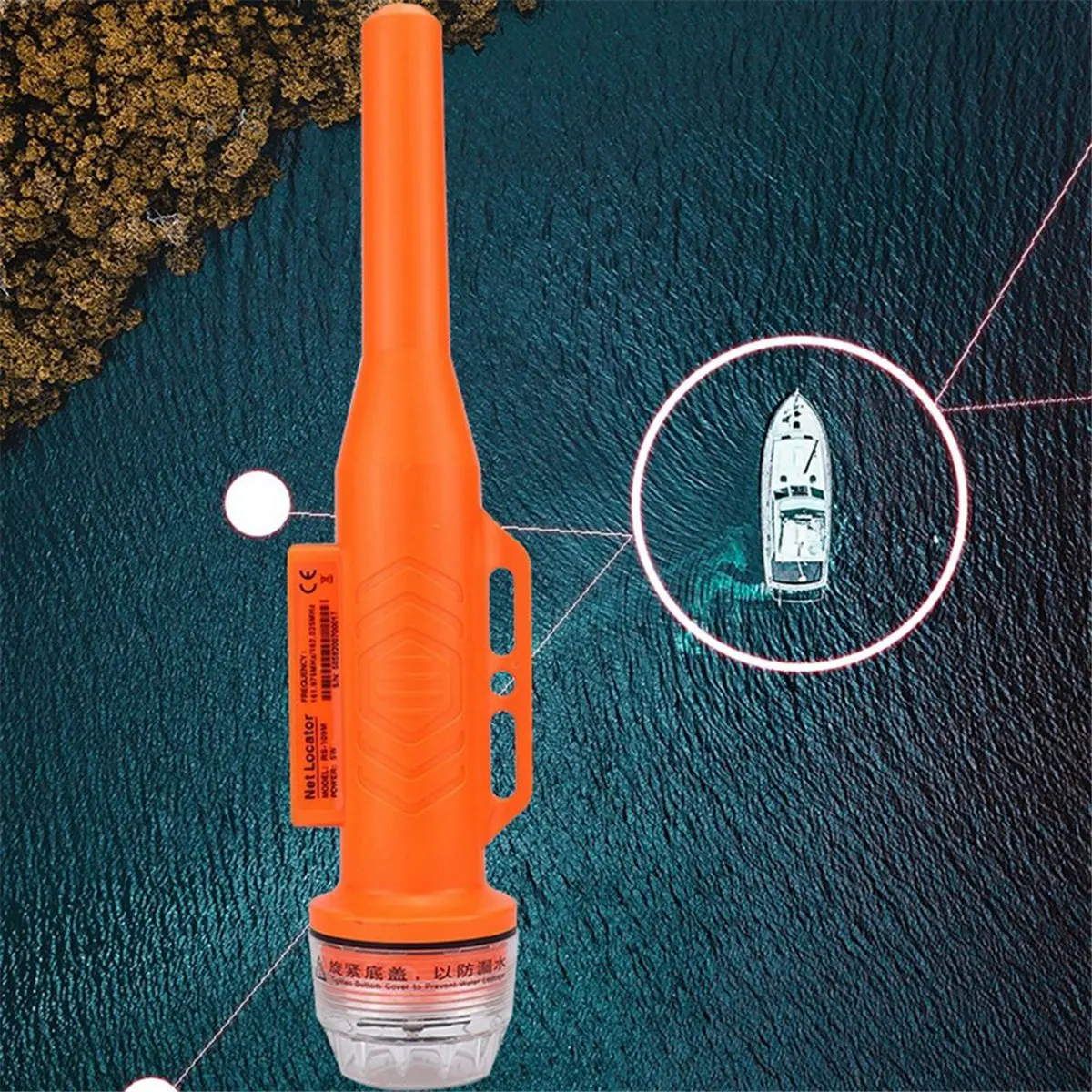 

(ABHW) Прибор для позиционирования морских и рыболовных судов HAB-130, рыболовная сеть с антенной, GPS-трекер-локатор с защитой от потери, вилка стандарта США