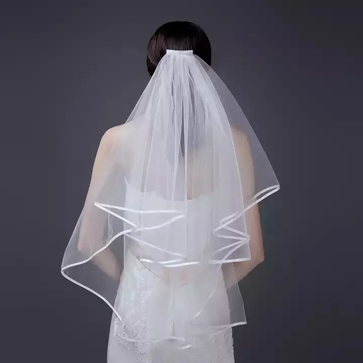 

Bridal Veil, Double Layer, for Bachelorette Party & Wedding Photo Shoot