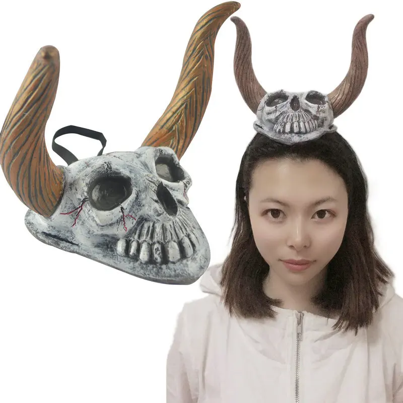 Funny Unicorn Headpiece Ram Horn Headpiece Animal Horn Headpiece Hairband Halloween Costume Accessories Holiday Party Props