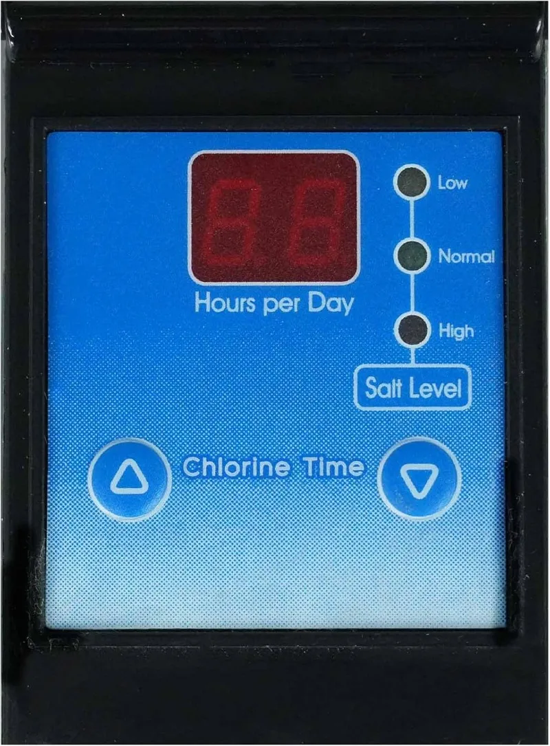 مولد كلور الملح لحمامات السباحة فوق الأرض - ما يصل إلى 20000 جالونًا كحد أقصى - تنظيف ذاتي، مدمج في مؤقت