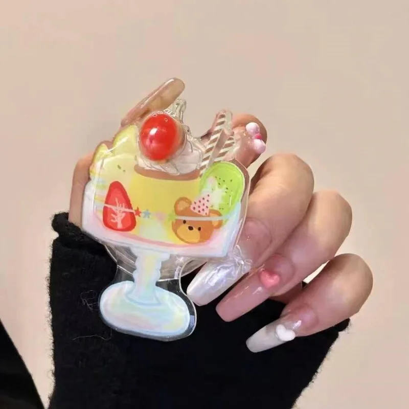 Koreanische Nette Cartoon Eis Drehen Kirsche Grip tok Griptok Pop Telefon Halter Stehen Unterstützung Für iPhone Zubehör Halter