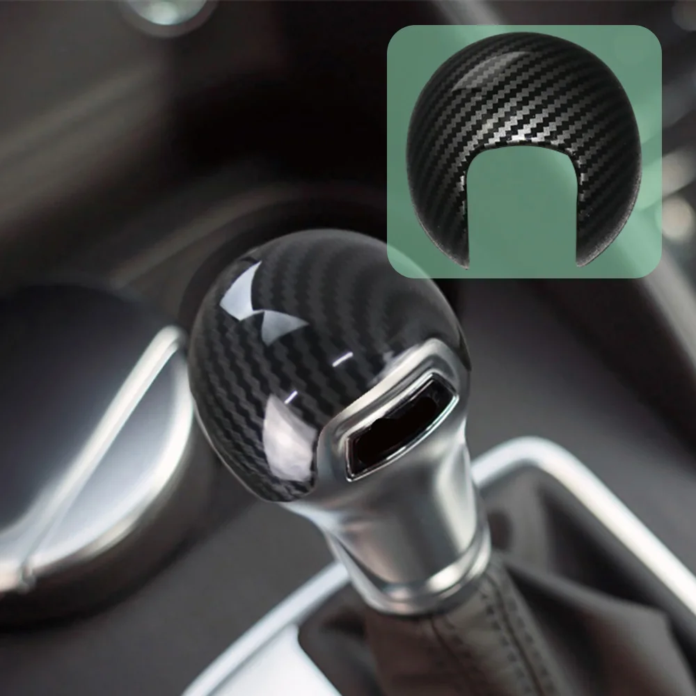 

For Audi A3 S3 2014 2015 2016 2017 2018 Left-Hand Drive Model Only Interior Gear Shift Knob Cover Trim Carbon Fiber Pattern