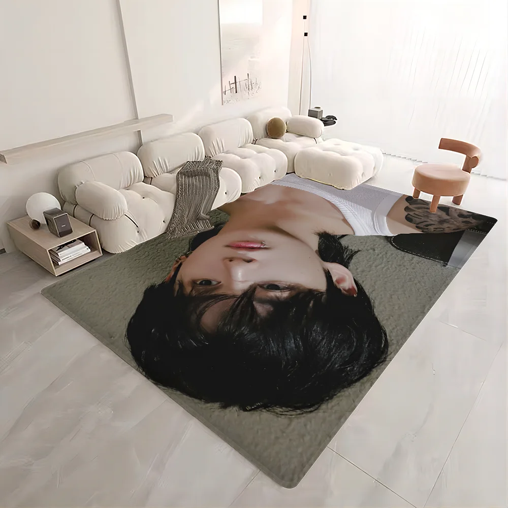 J_JungkookS Singer Floor Mat Non-Slip Laundry Room Mat Laundry Decor Balcony Child Living Room Bedside Mats