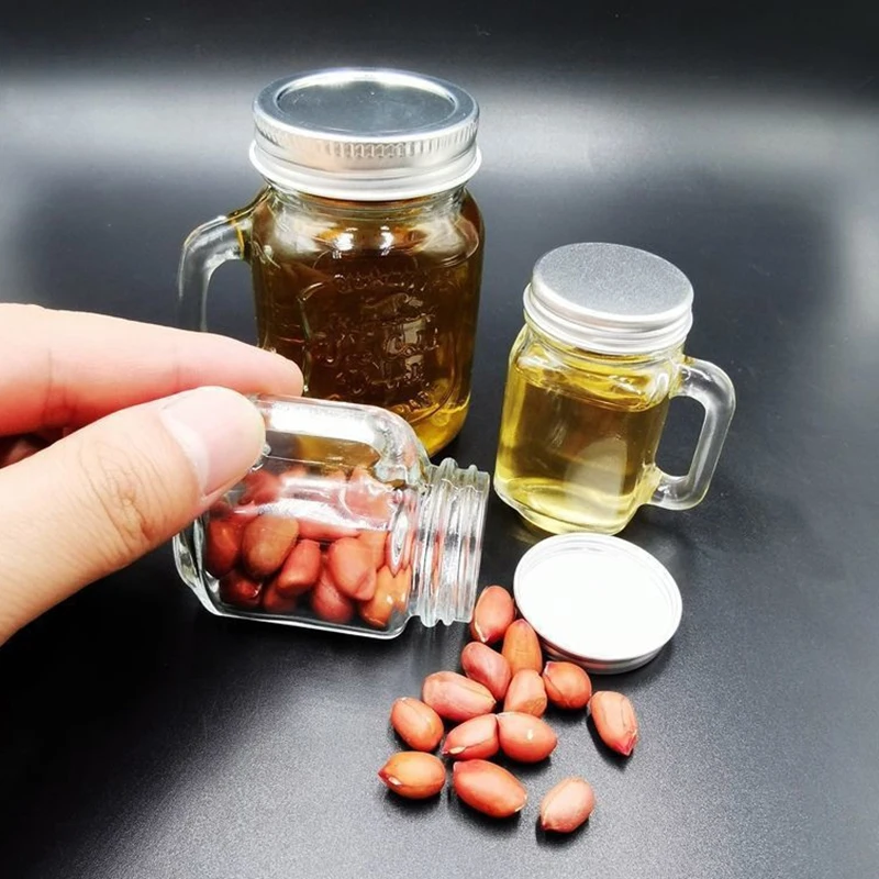 1PCS Mini Glass Sealed Bottle For Jam Honey Coffee Concentrate Milk Leakproof Bottle With Lid Jar Portable Empty Jar Container