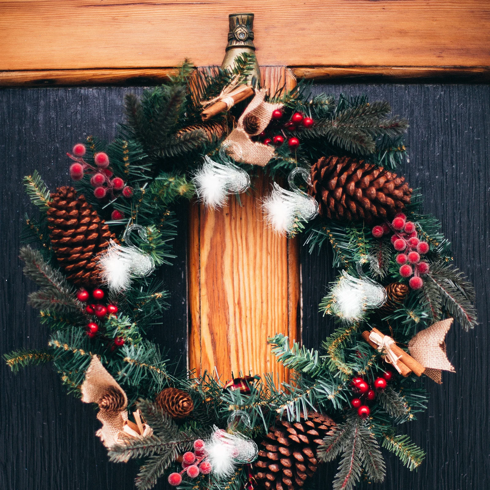 

1Pcs Swan Hanging Decor Chic Premium Pendant for Xmas Tree Home Party Wedding Indoor Outdoor Decoration Holiday Ornament