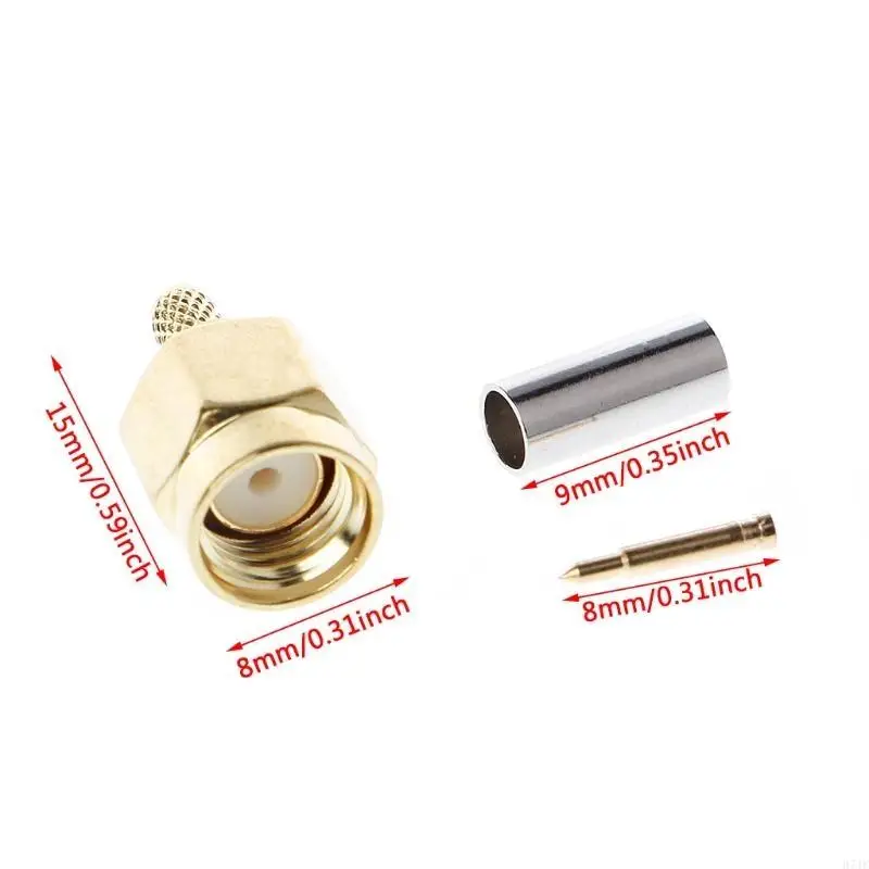 H7JF 10 PCS SMA мужской штепсельный штекер Crufp RG174 RG316 LMR100 Кабель RF -разъем