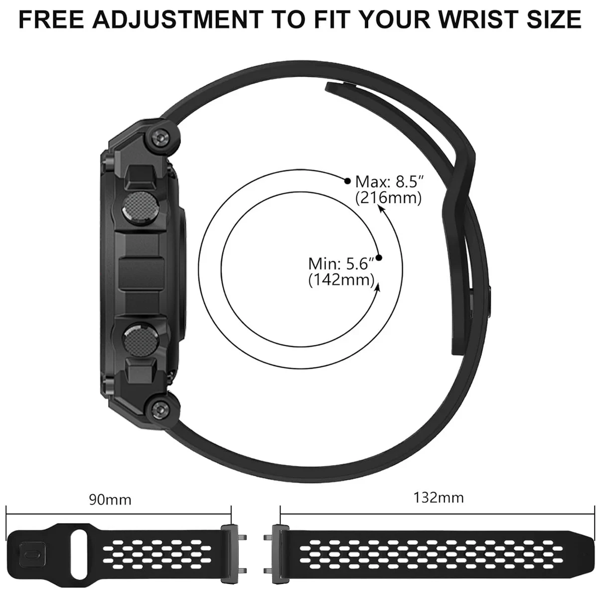 Smart Watch Strap For Amazfit T-Rex 3 Breathable Sports Silicone Wristband Bracelet For Huami Amazfit T rex 3 Correa Accessories image 2