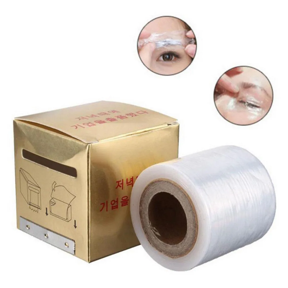 1 Roll 200M Eye Use Clear Plastic Wrap Tattoo Eyebrow Film Professional False Eyelashes Extension Grafting Permanent Makeup Tool