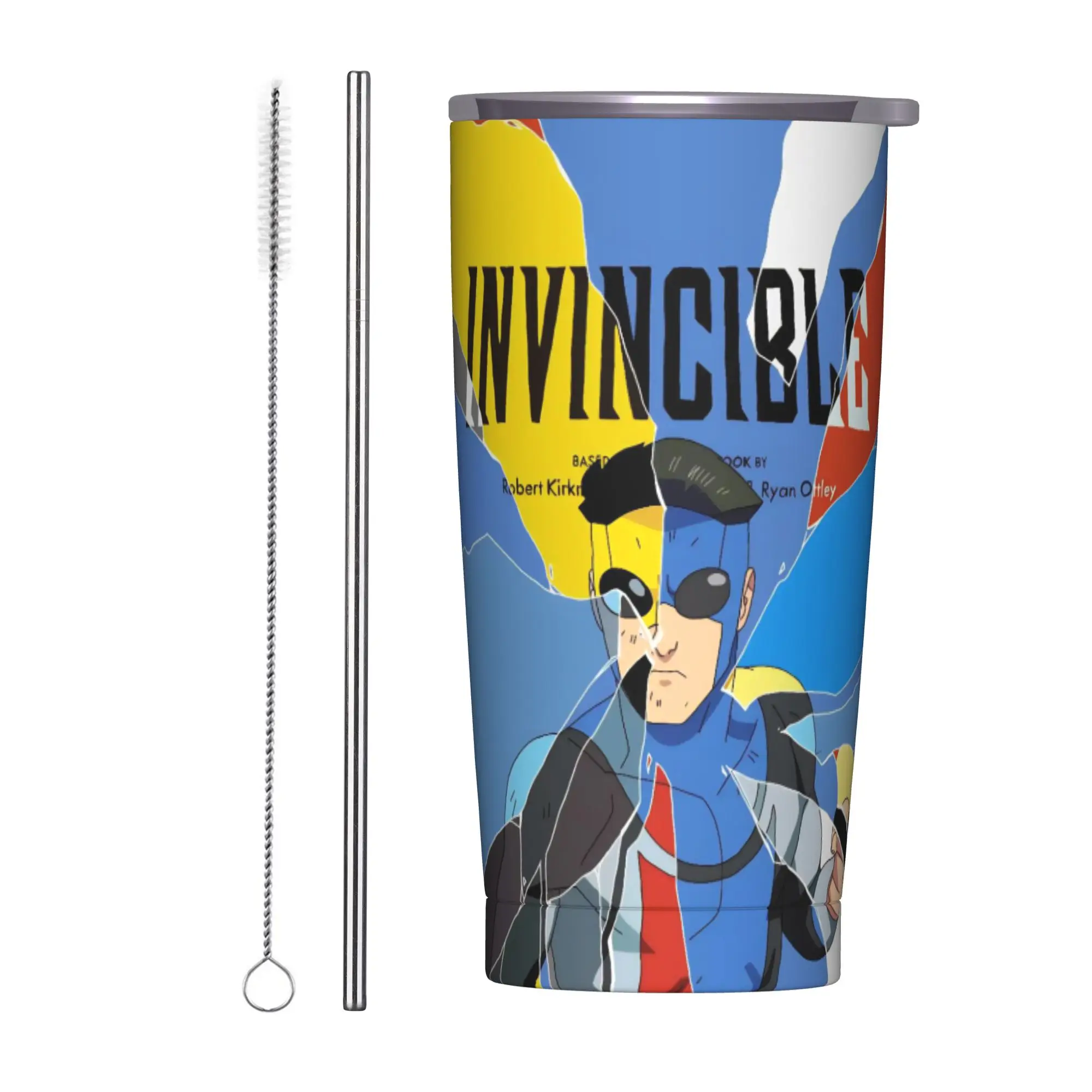 Invincibles Comic Tumbler Vacuum Insulated  Coffee Cups Vacuum Flask Smoothie Tea Mug Water Bottle 20oz