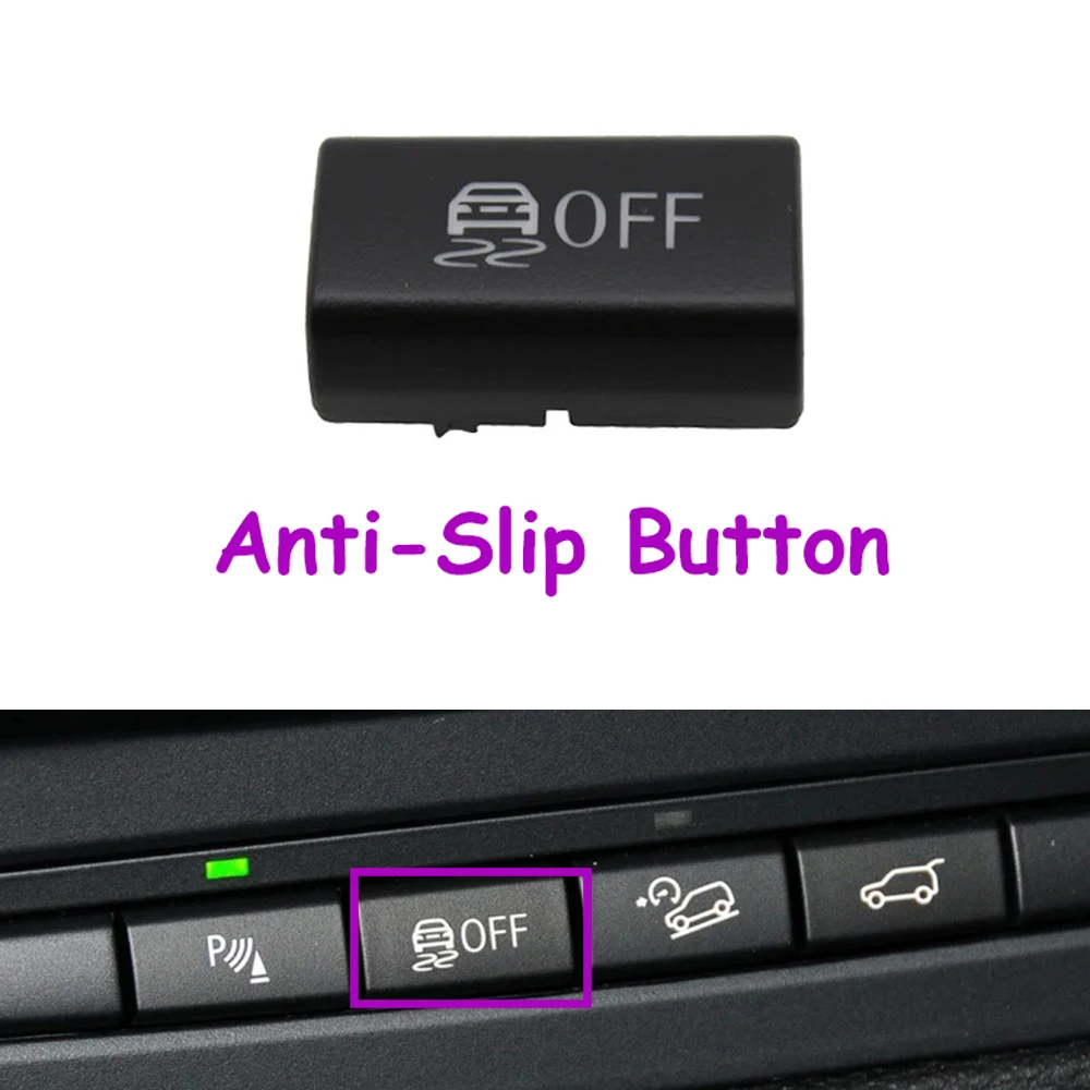 LHD RHD Car Anti-Slip Button Cover Cap Replacement Black For BMW X5 X6 E70 E71 E72 2007-2013