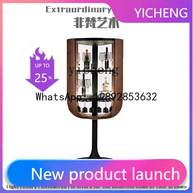 

X1 light luxury high-end solid wood wine cabinet household villa luxury living room storage cabinet