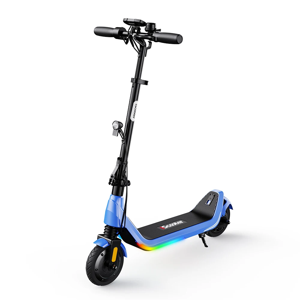 Patinete eléctrico para niños IScooter IK5LR de 7 pulgadas, con manillar ajustable, autonomía de 16 a 19 km, motor de 250 W, 3 velocidades