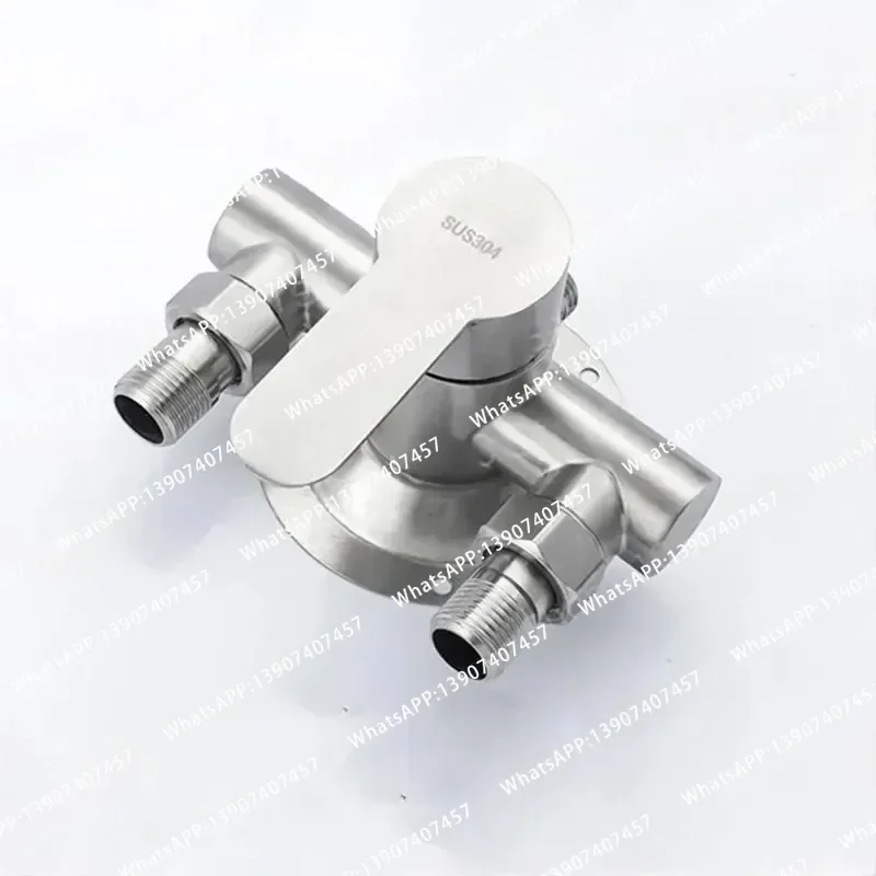 for 304 Stainless Steel Shower Faucet Mixer Valve Double Type Bathroom Hot Cold Water Tap G1/2 Bathtub Faucet