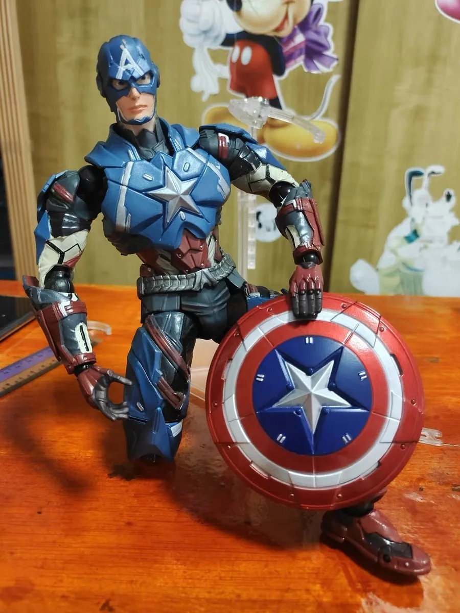 

Play Arts Marvel Captain America 27cm Action Figure Captain American Figure Super Hero Model Toys Joint Movable Ornament Toy