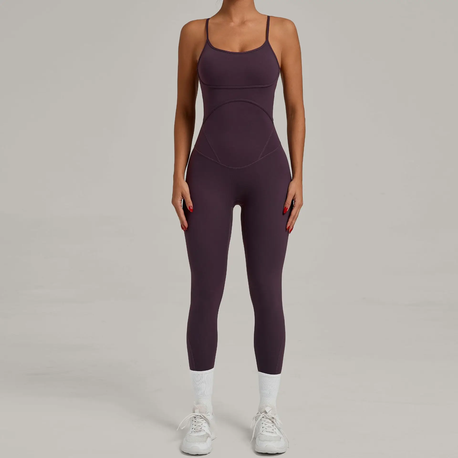 Summer New Female Jumpsuit Long Elegant Sports Bodysuit Woman Gym Clothes Strappy Fitness Overalls Push Up Pilates Yoga Leotard