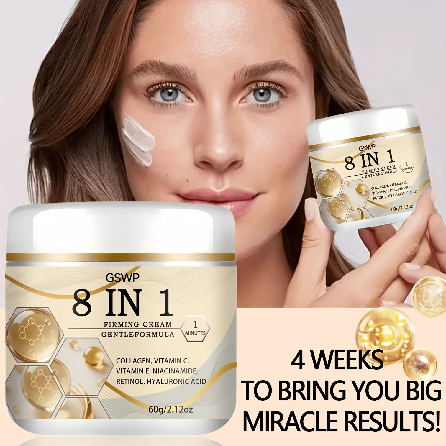 Crema hidratante GSWP 8 en 1, puede hidratar profundamente la piel, manteniéndola suave y delicada. 60g/120g