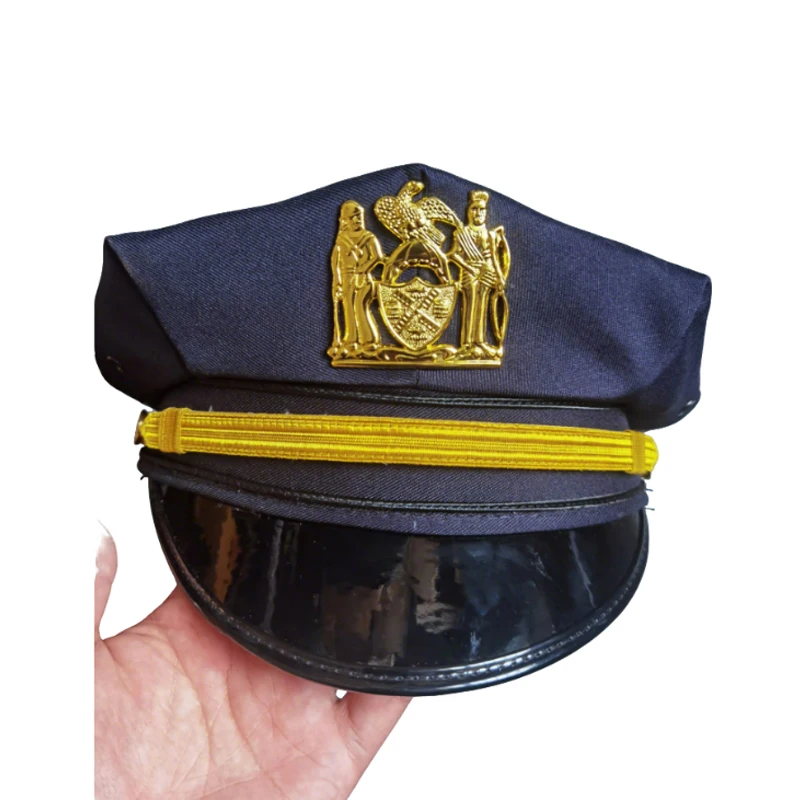 

1PCS New York Octagonal Hat with Golden Silvery Emblem