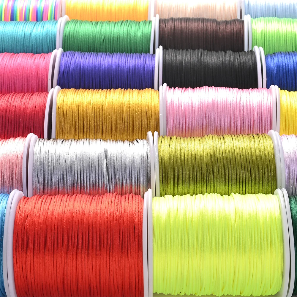 100 m/Rolle, 1,5 mm, koreanischer Seidenfaden, chinesischer Knoten, Fadenseil, Nylonfaden, Klebebandrolle für Schmuckherstellung, DIY Shambhala-Armband Nec – Detail 2