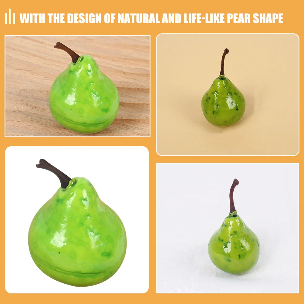 

30pcs Simulated Fruit Models Foam Fake Pear Miniature Decor For Home Garden Office Kindergarten Photography Props Desktop