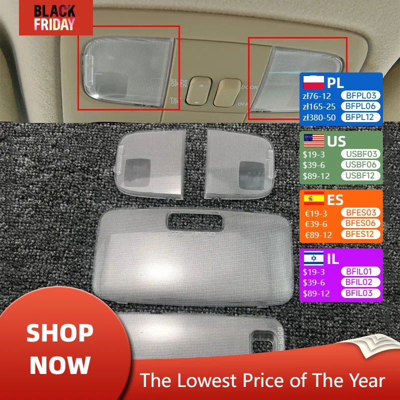 For Toyota Land Cruiser Prado LC120 FJ120 2003 -2009  Lexus GX470 2003-2009 Auto Internal Reading Light Cover Roof Lamp Shell