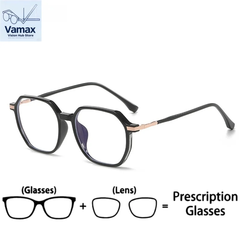 

VAMAX New Anti Blue Light Eyeglasses Frame Female Minimalist Small Face Design Prescription Ready Transparent Frame
