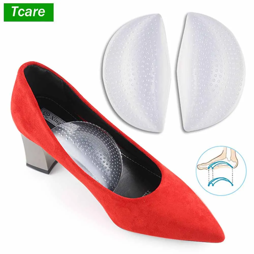 

Tcare 1 Pair Foot Care Arch Support Gel Pads Insole for Flat Feet High Arch Cushions Relieves Pain Regain Your Original Stride