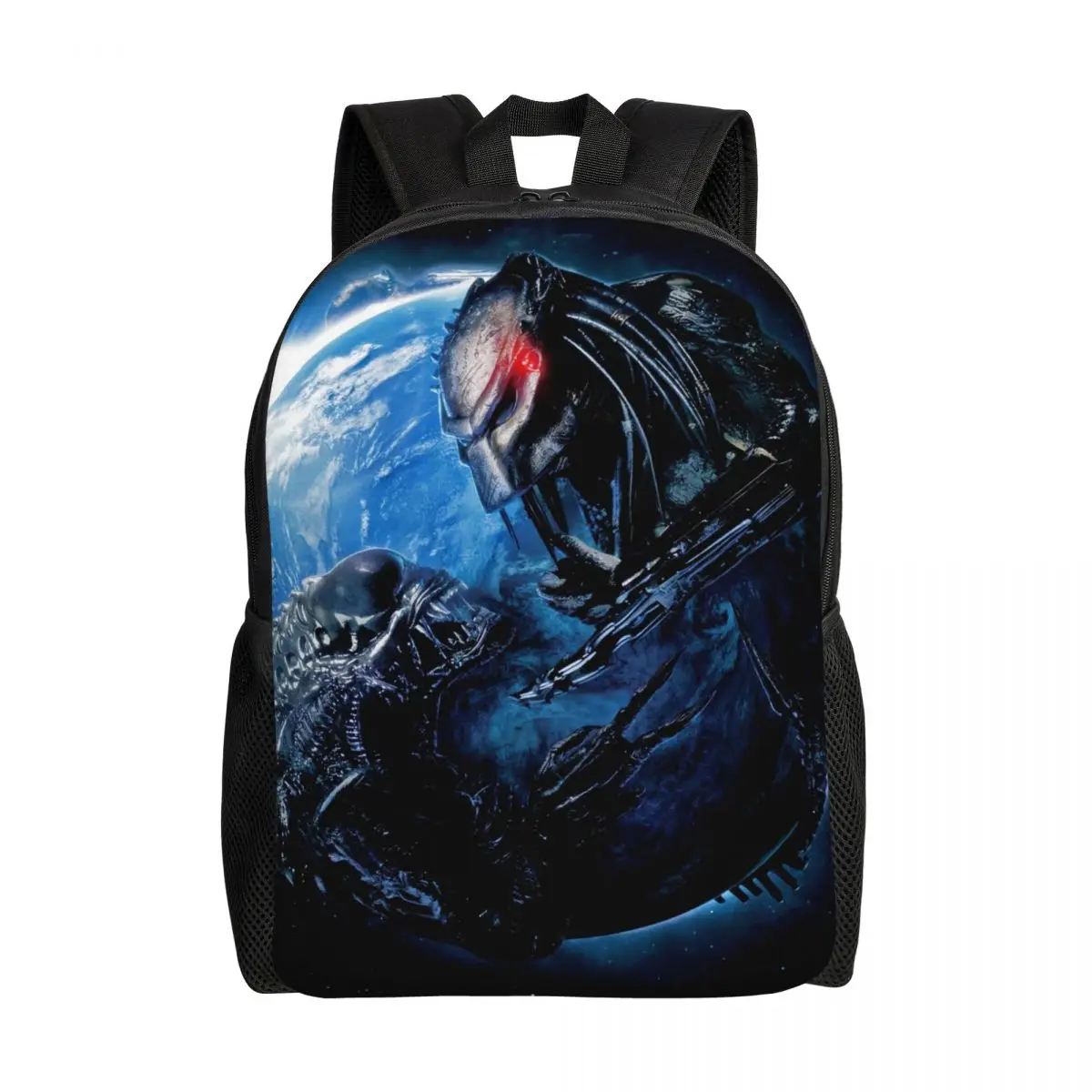 Alien Predators Science Backpack for Men Women College School Students Bookbag Fits 15 Inch Laptop Fiction Horror Comics Bags